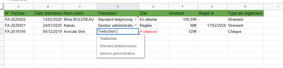 exemple tableau suivi commande fournisseur excel