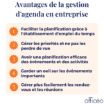 Avantages de la gestion d’agenda en entreprise