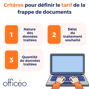 Frappe de documents : critères de tarification